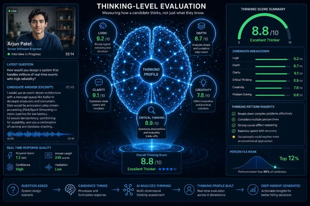 Thinking-level evaluation with dimensional reasoning scores